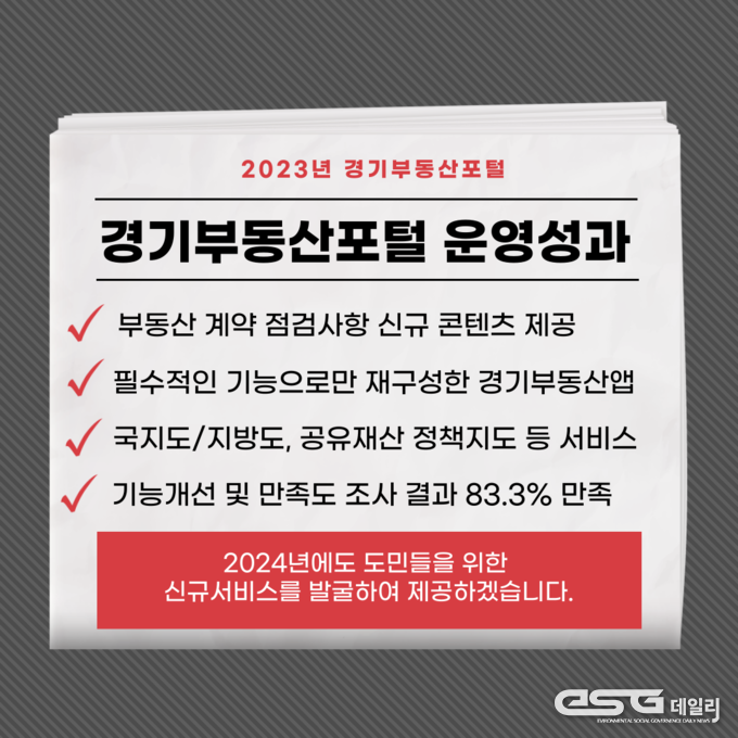 2023년 경기부동산포털 운영
