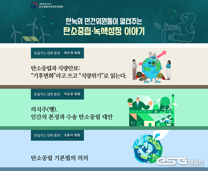 탄소중립 녹색성장 위원회, 전문가 칼럼 홈페이지 연재 화면 (사진제공 = 탄소중립 녹색성장 위원회)